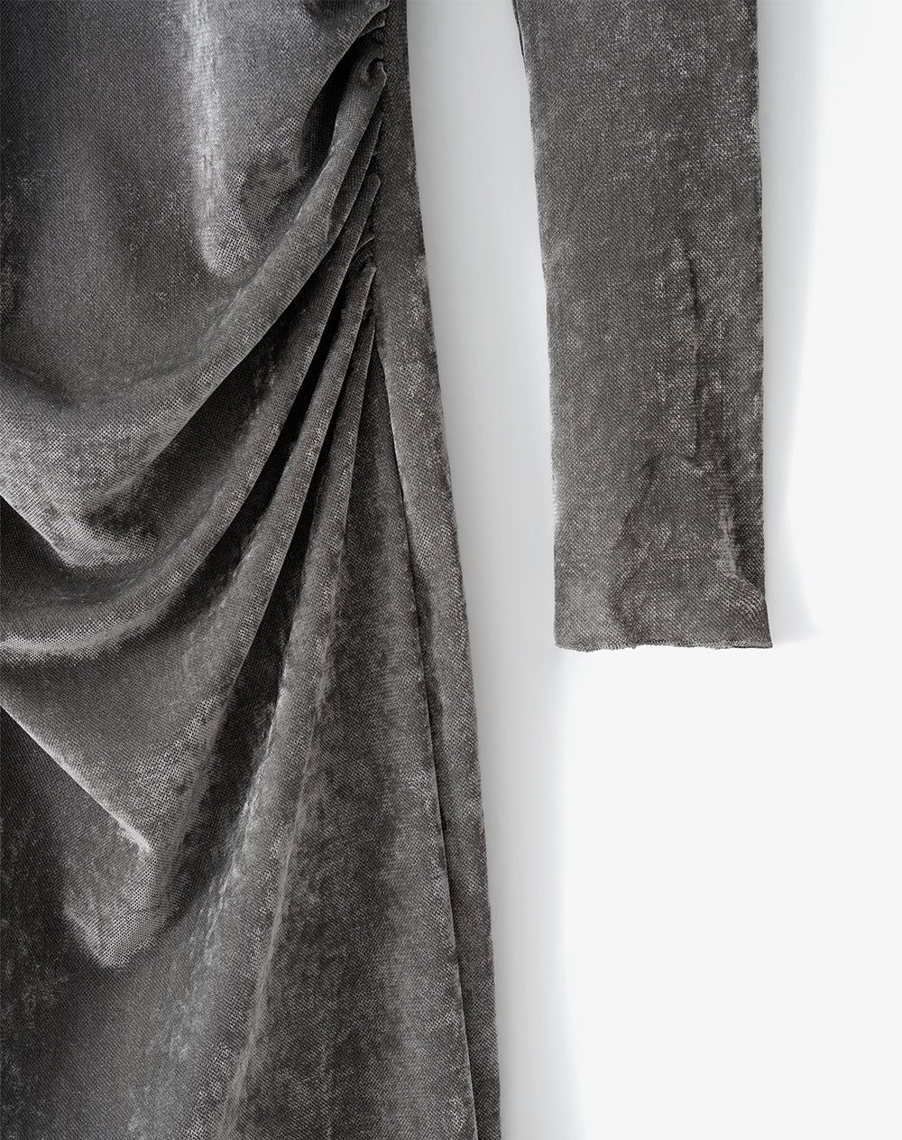 Vestido largo velvet gris mujer GEF | MORAT