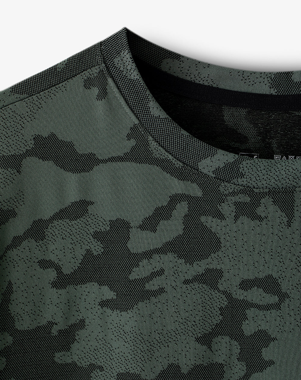 Camiseta slim fit manga corta verde