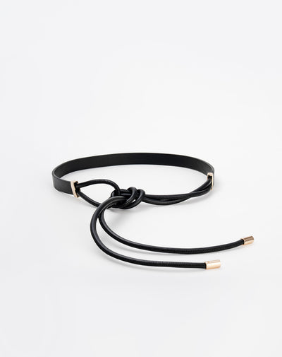 Cinturón con nudo negro mujer