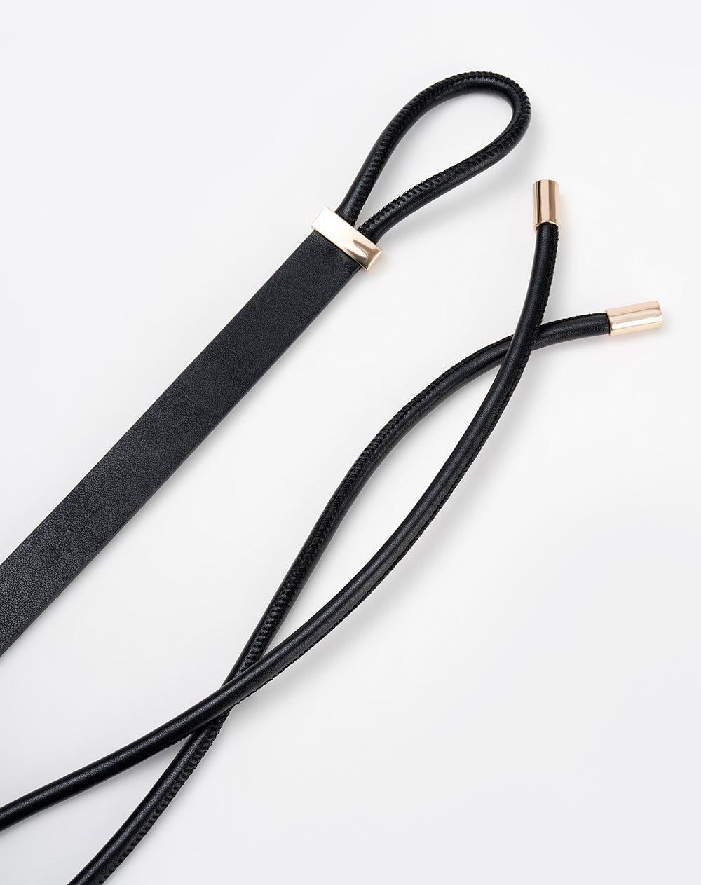 Cinturón con nudo negro mujer