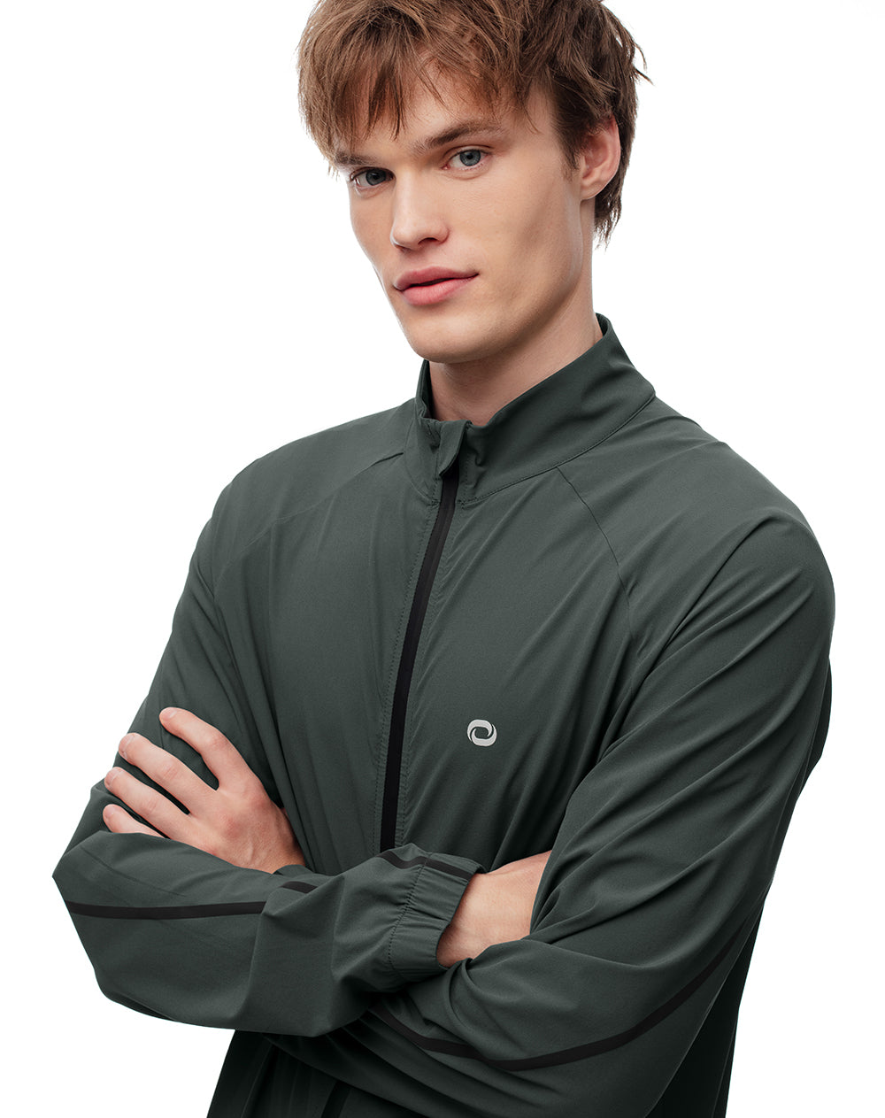 Chaqueta oversized fit sin capucha verde