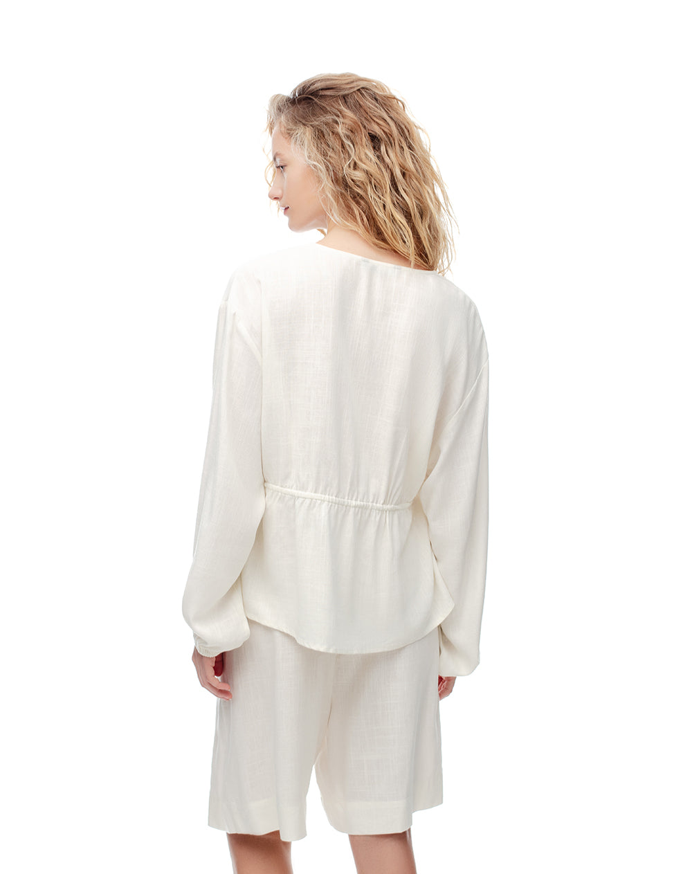 Blusa manga larga holgada habana mujer