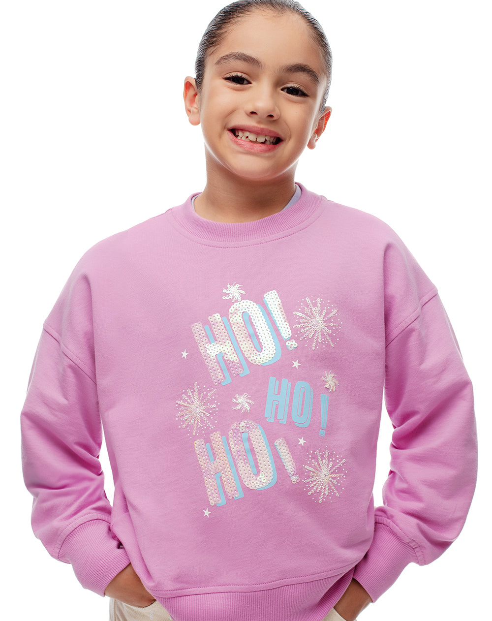 Buzo regular fit rosado