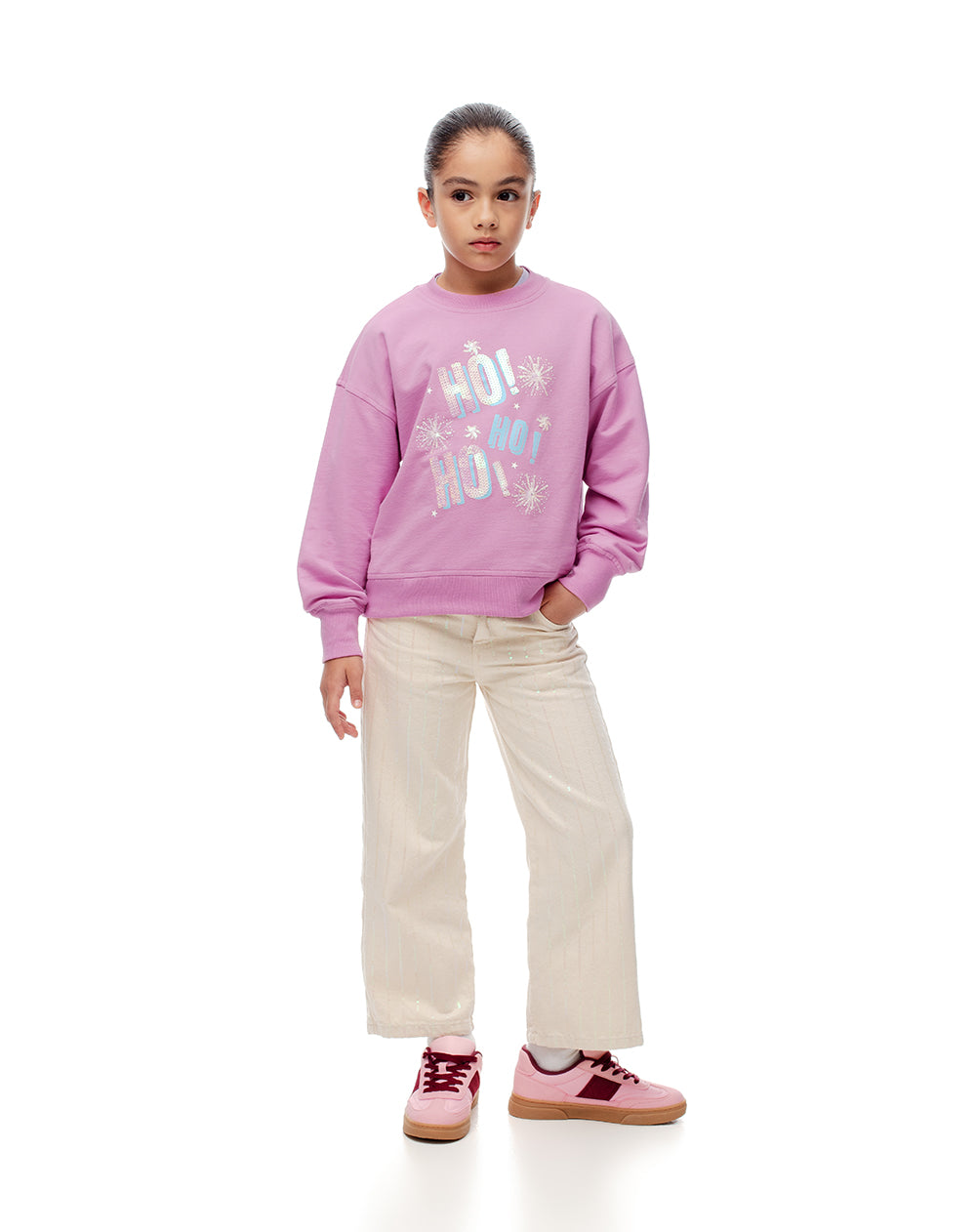 Buzo regular fit rosado