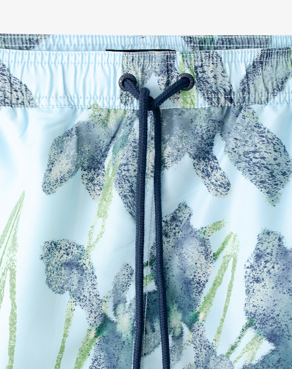 Short pantaloneta azul estampado