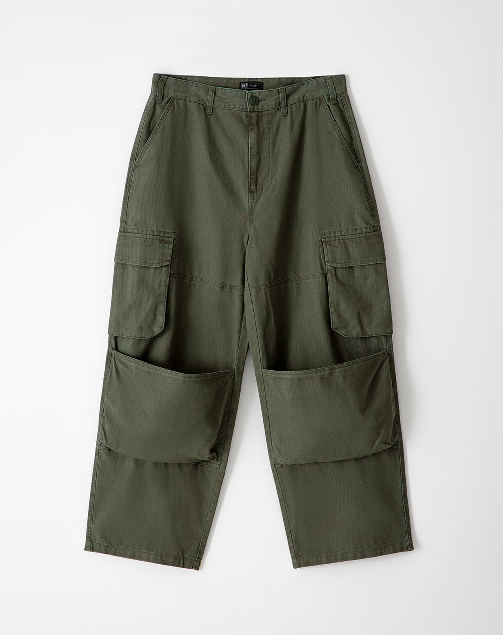 Pantalón loose fit tiro medio verde