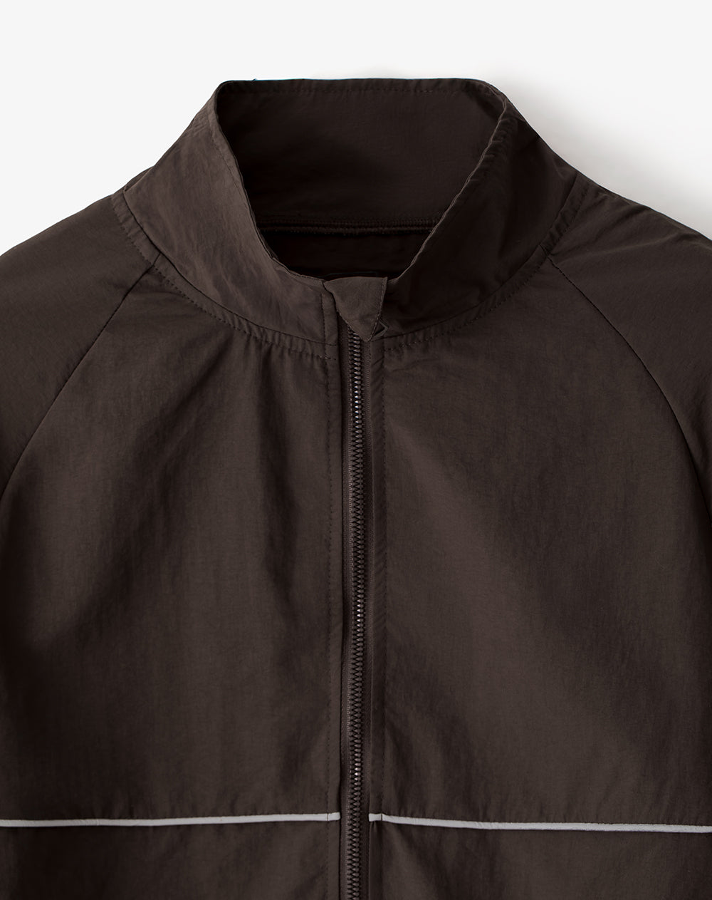 Chaqueta oversized fit sin capucha chocolate