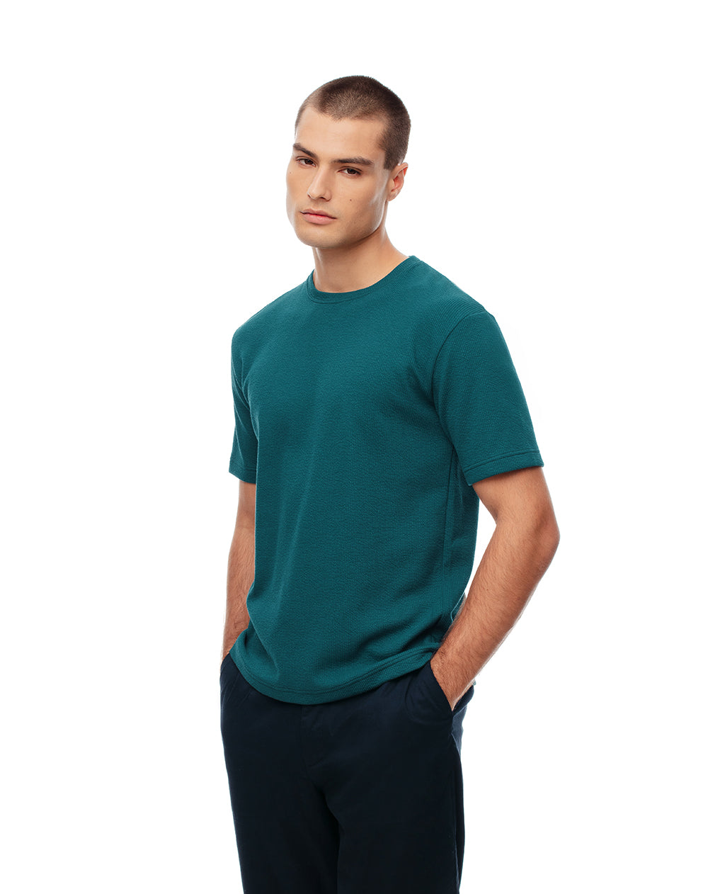 Camiseta regular fit manga corta verde