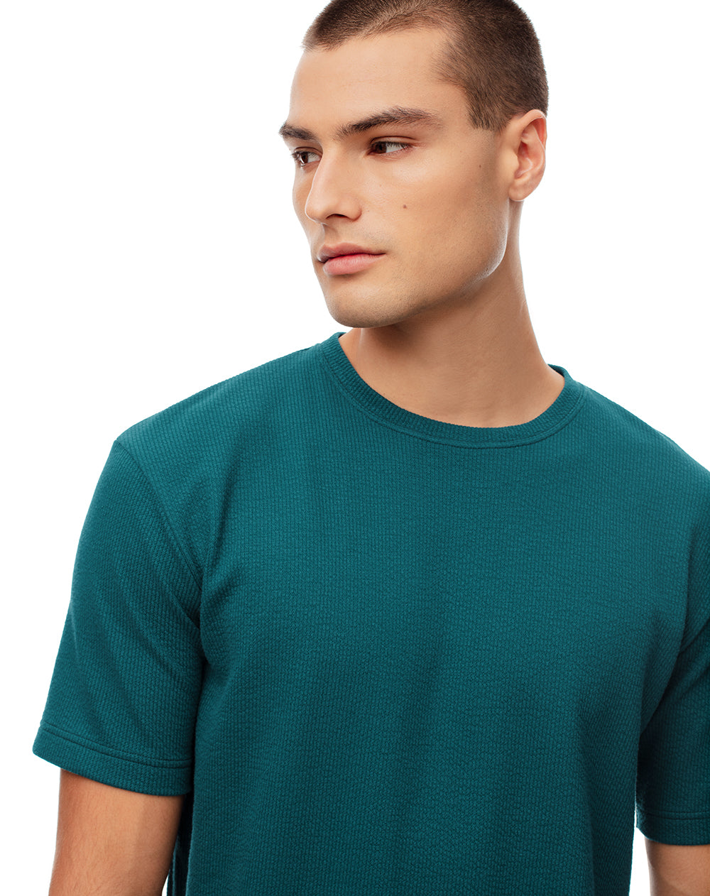 Camiseta regular fit manga corta verde