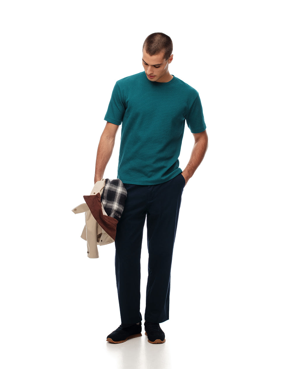 Camiseta regular fit manga corta verde