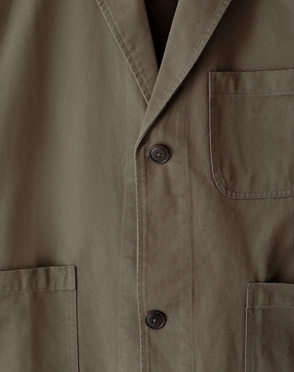 Chaqueta loose fit sin capucha café