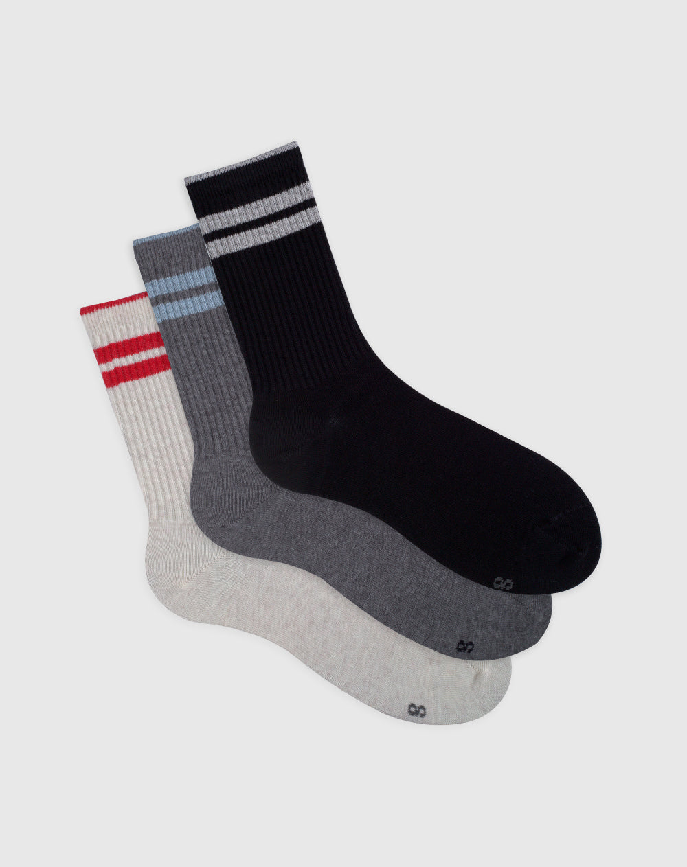 Medias para hombre tobilleras algodón pack x3unds surtidas