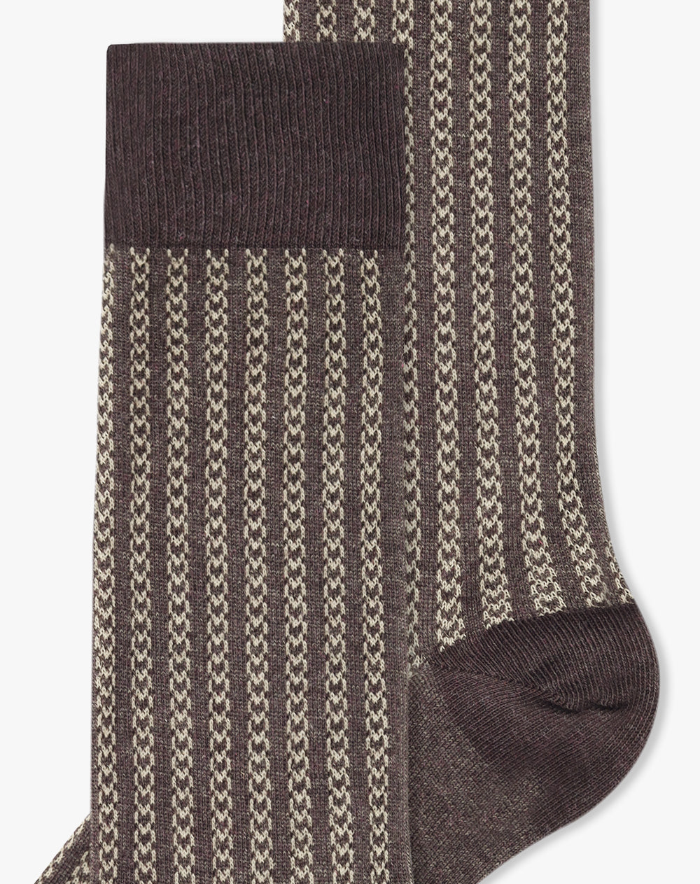 Medias largas cafés jaspe