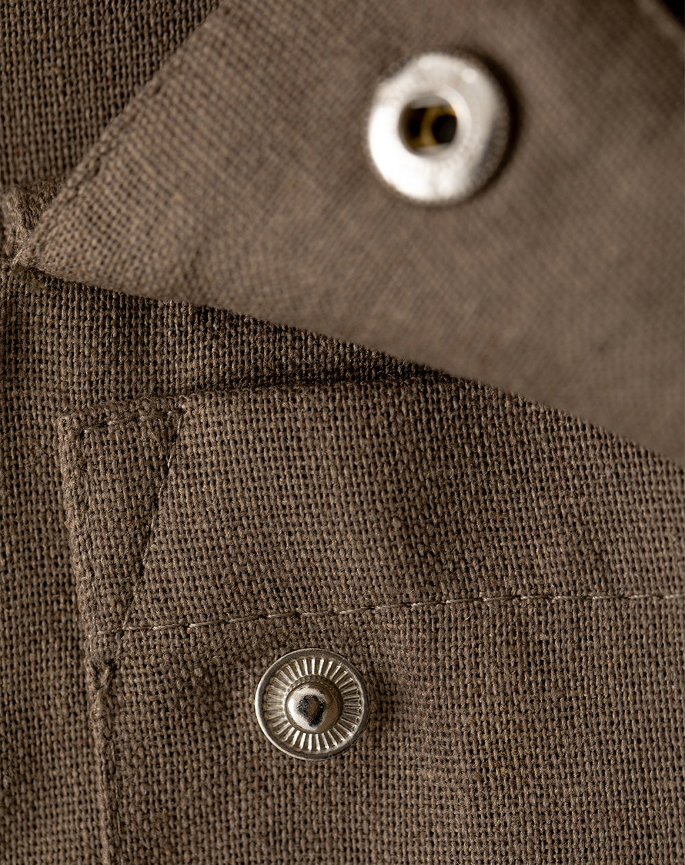 Chaqueta regular fit sin capucha café