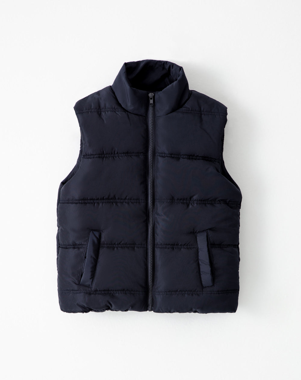 Chaleco regular fit sin capucha azul