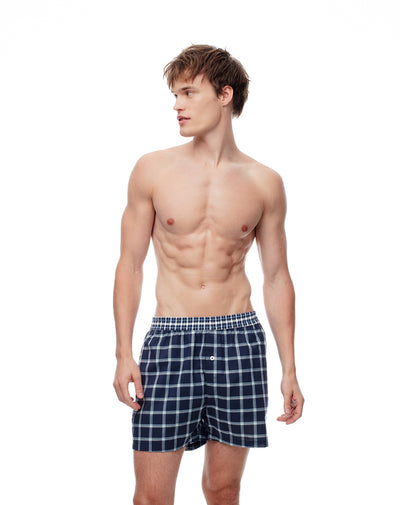 Bóxer medio algodón amplio cuadros