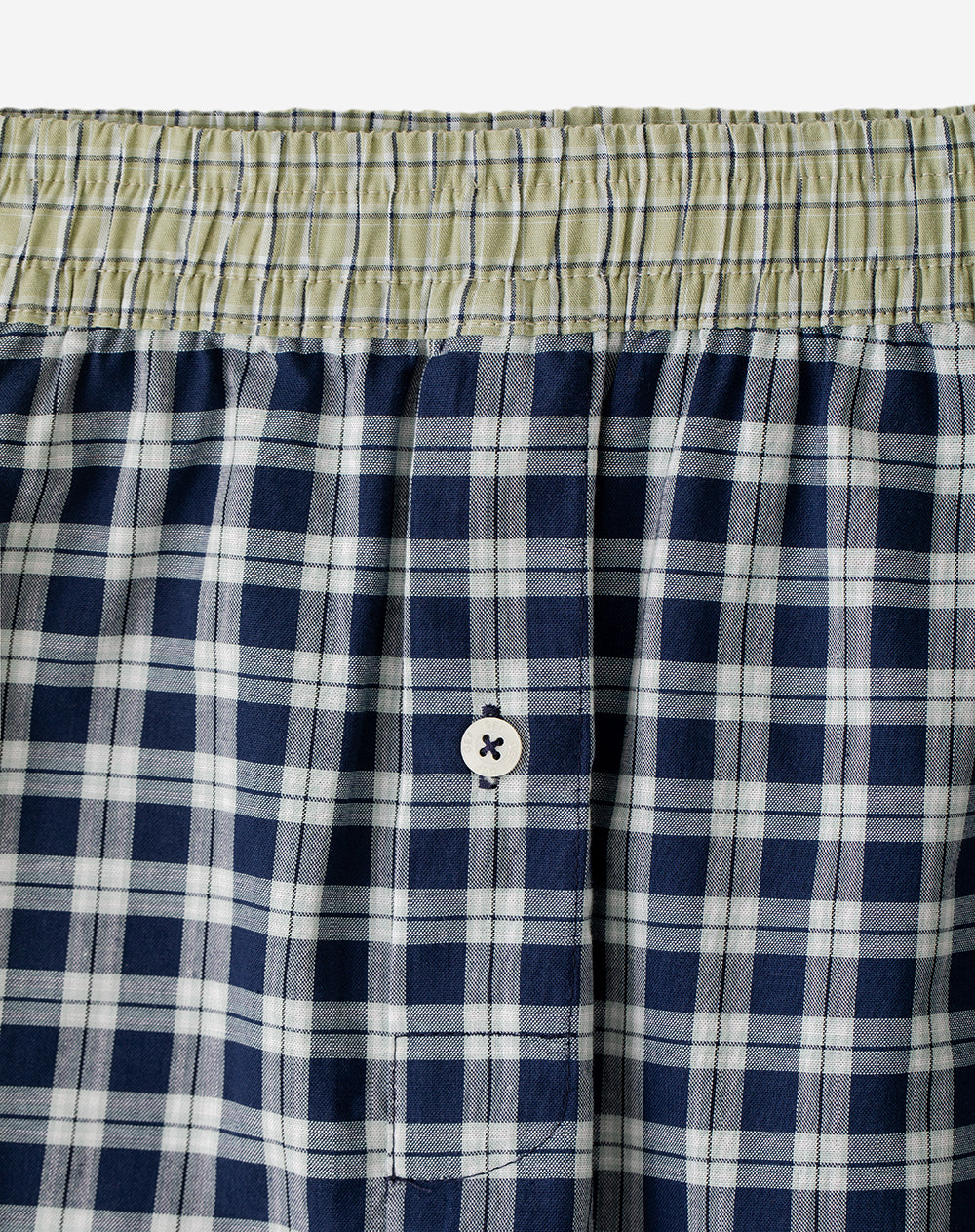 Bóxer largo elastico recubierto azul cuadros