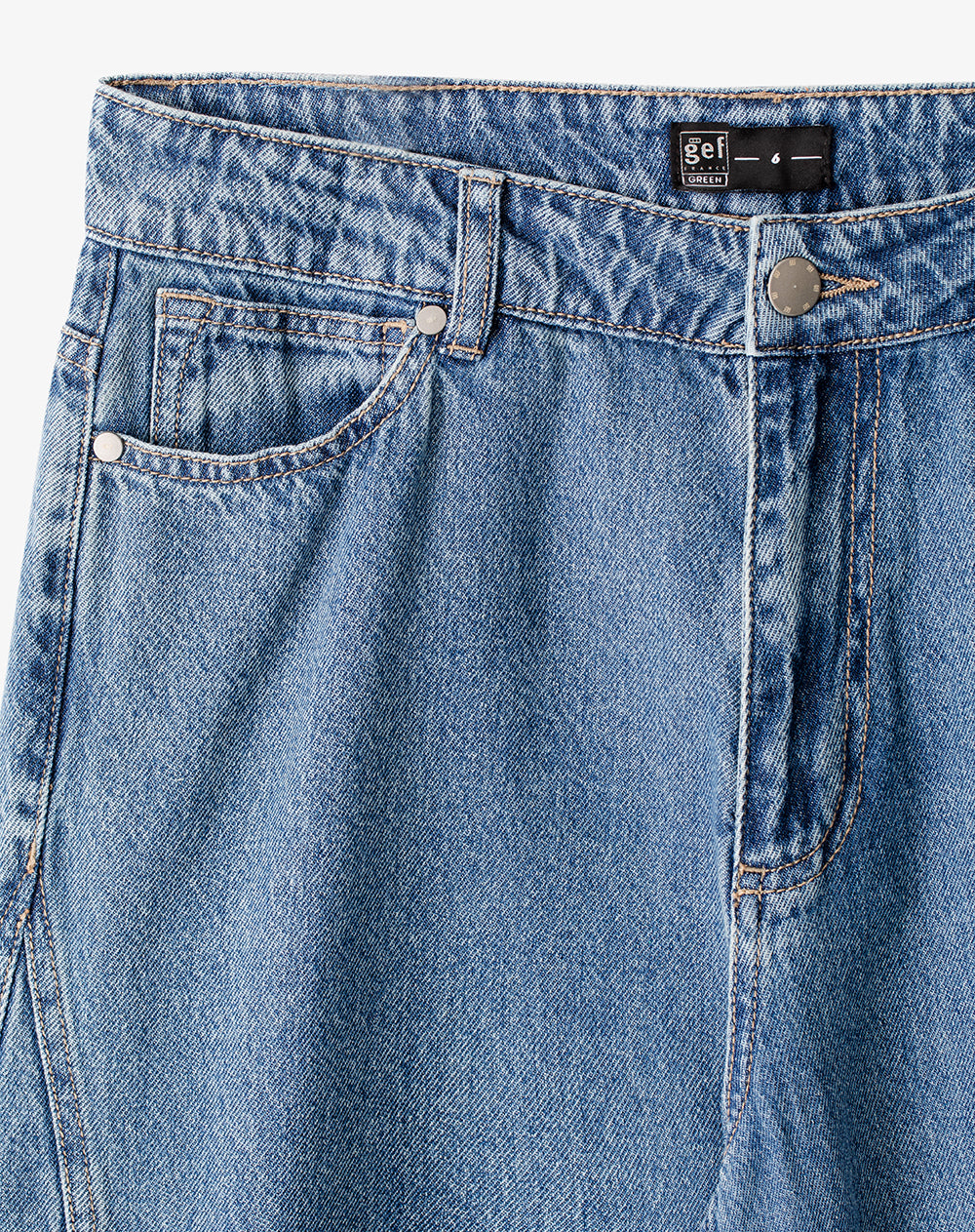 Jean regular fit tiro medio indigo