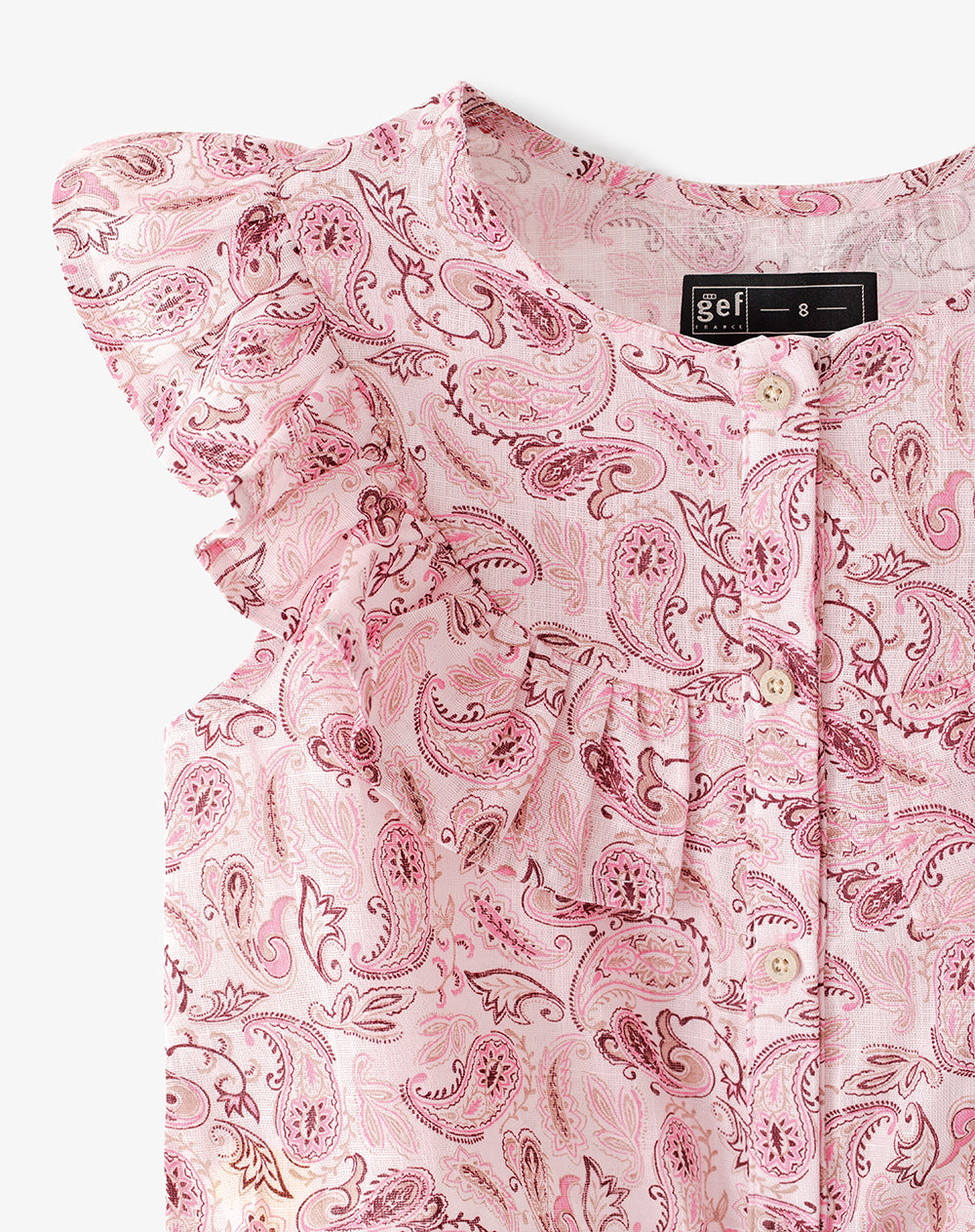 Blusa regular boleros rosada estampada niña