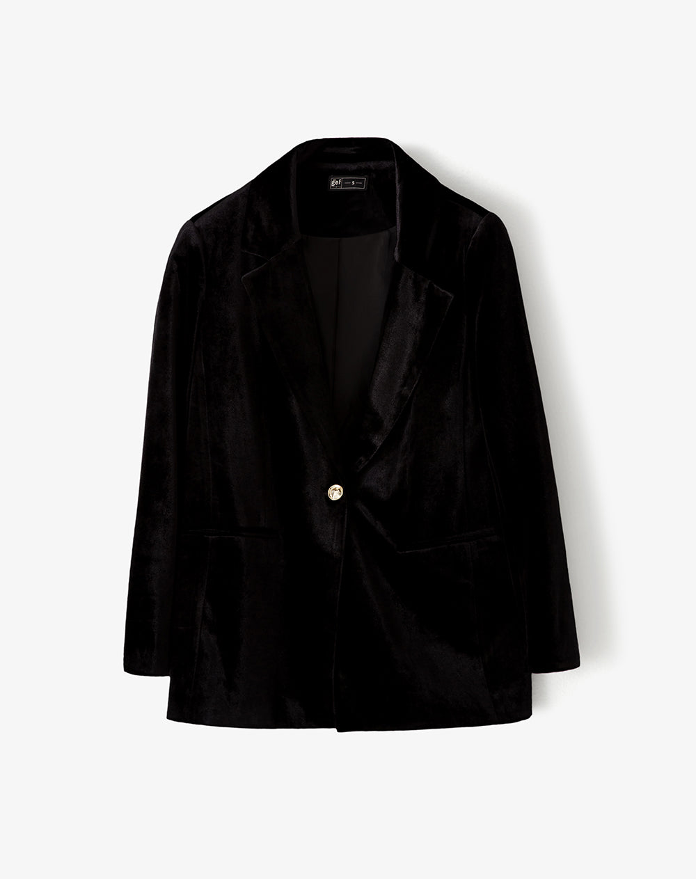 Chaqueta oversized fit sin capucha negra