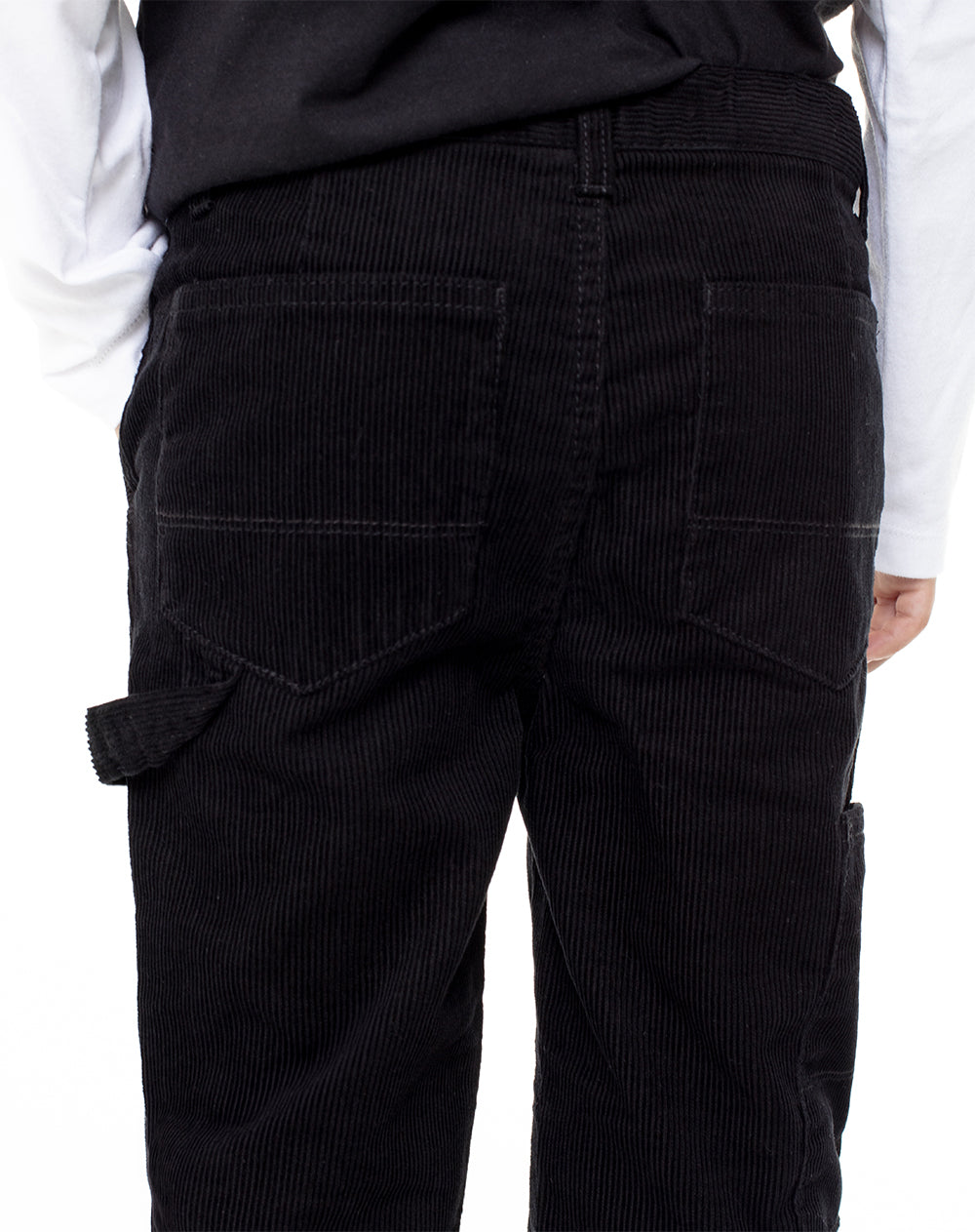 Pantalón regular fit tiro medio en drill negro