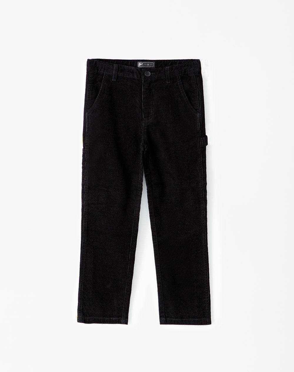 Pantalón regular fit tiro medio en drill negro