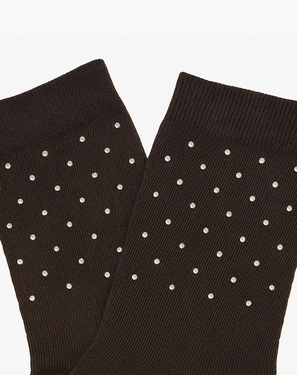 Medias mujer largas apliques brillos cafés