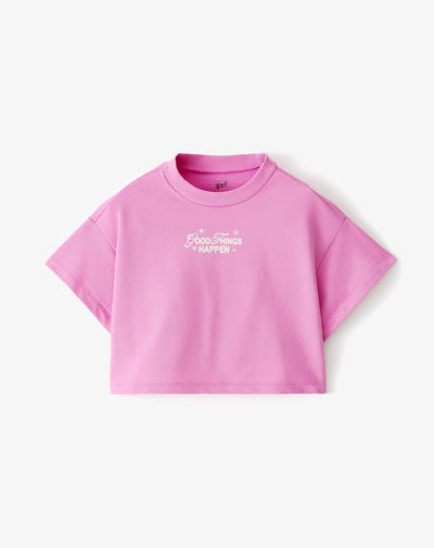 Conjunto pantalon corto manga corta rosado