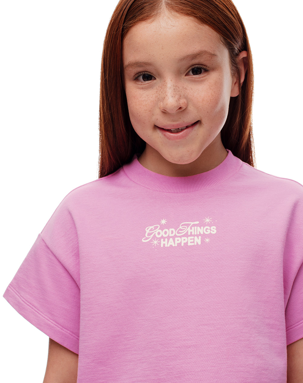 Conjunto camiseta + short algodón fucsia niña