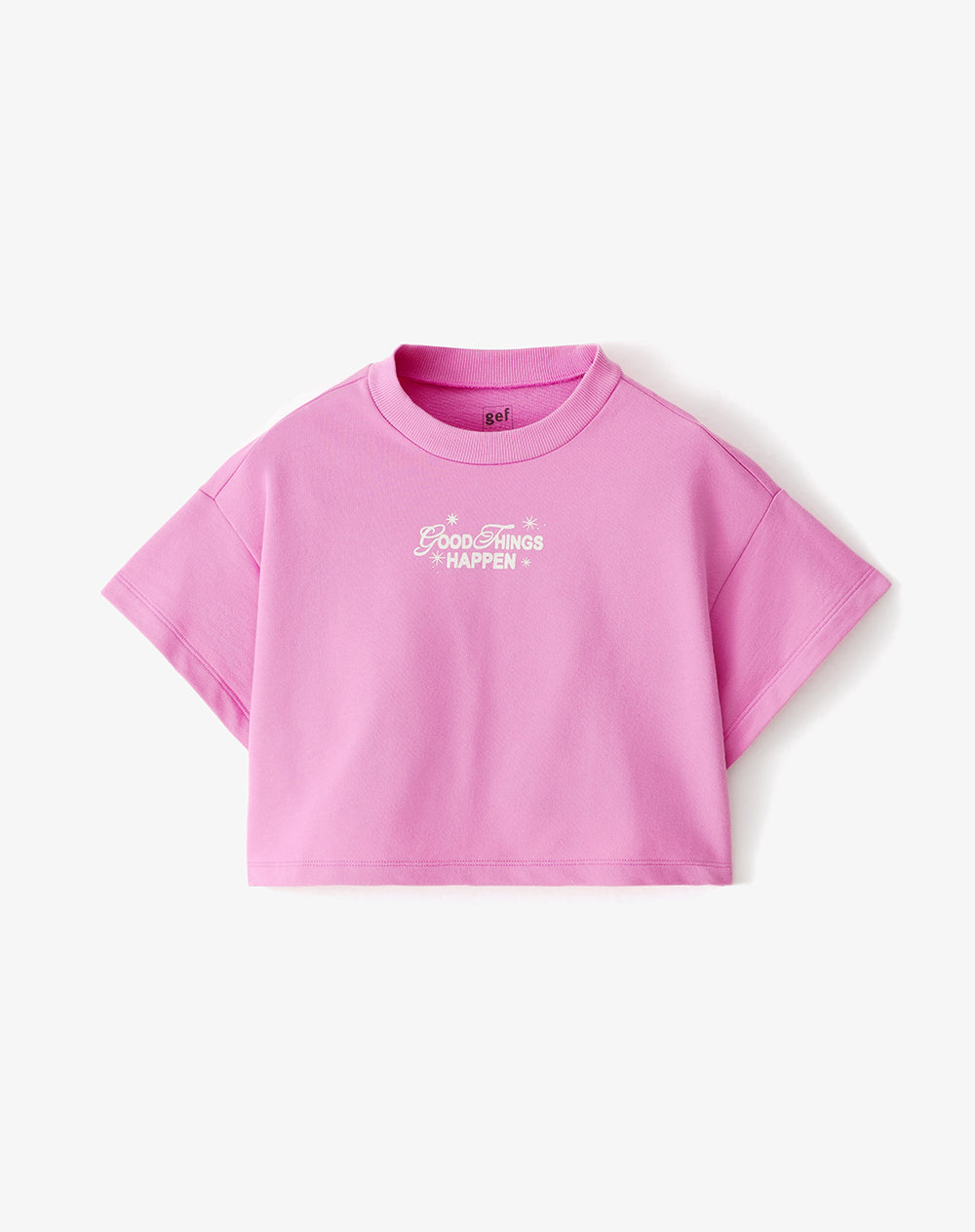 Conjunto camiseta + short algodón fucsia niña