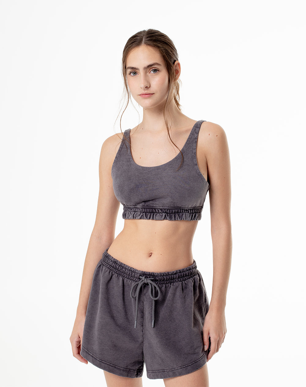 Camiseta slim fit gris