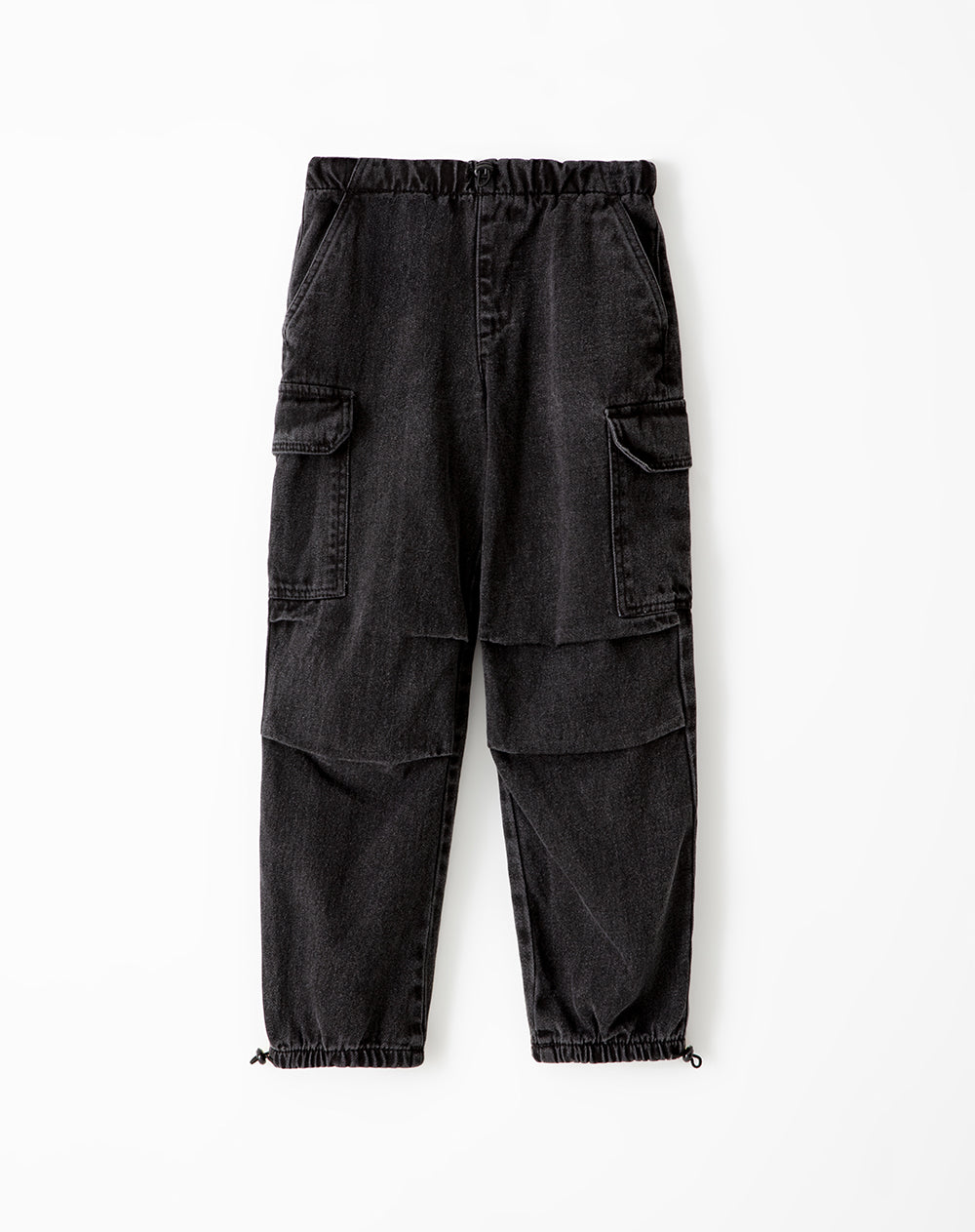 Jogger regular fit tiro medio denim gris