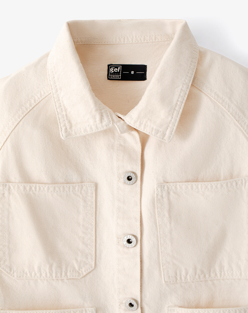 Chaleco oversized fit sin capucha crema
