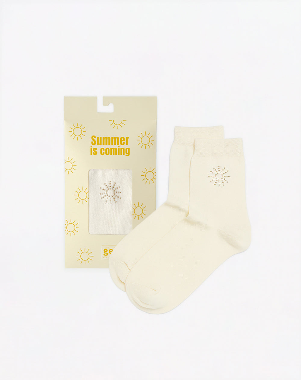 Medias mujer largas sol brillos crudo