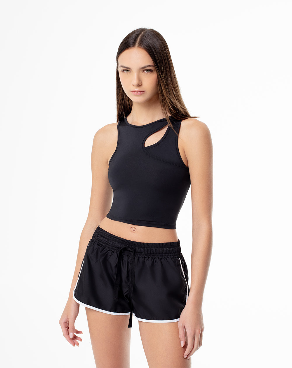 Camiseta slim fit negra
