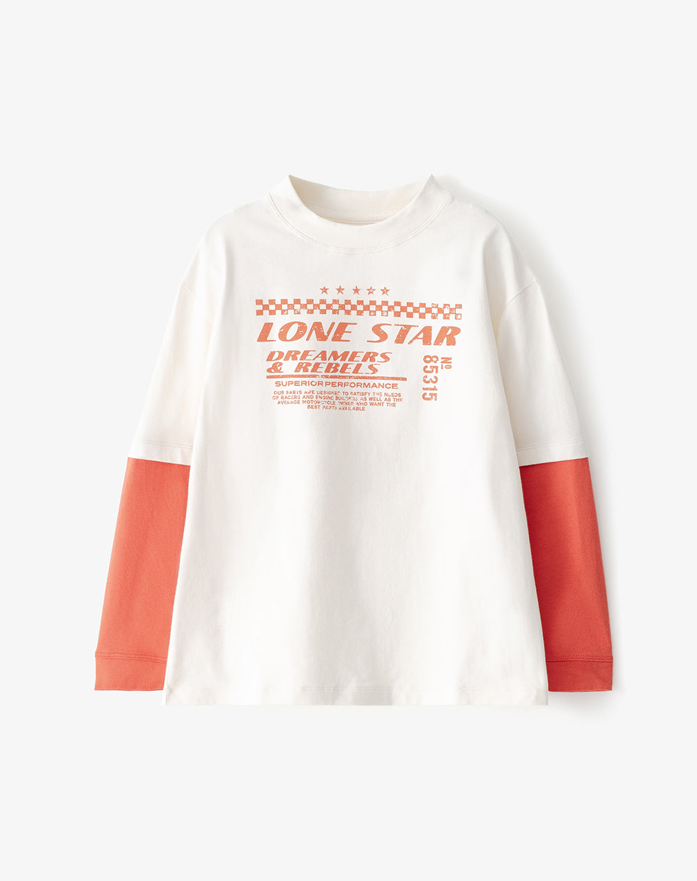 Camiseta regular fit manga larga vainilla