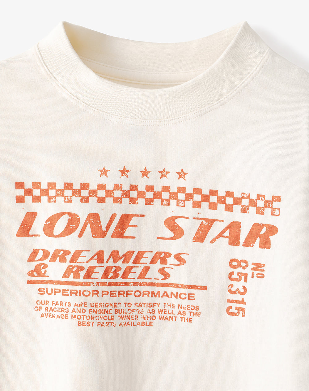 Camiseta regular fit manga larga vainilla