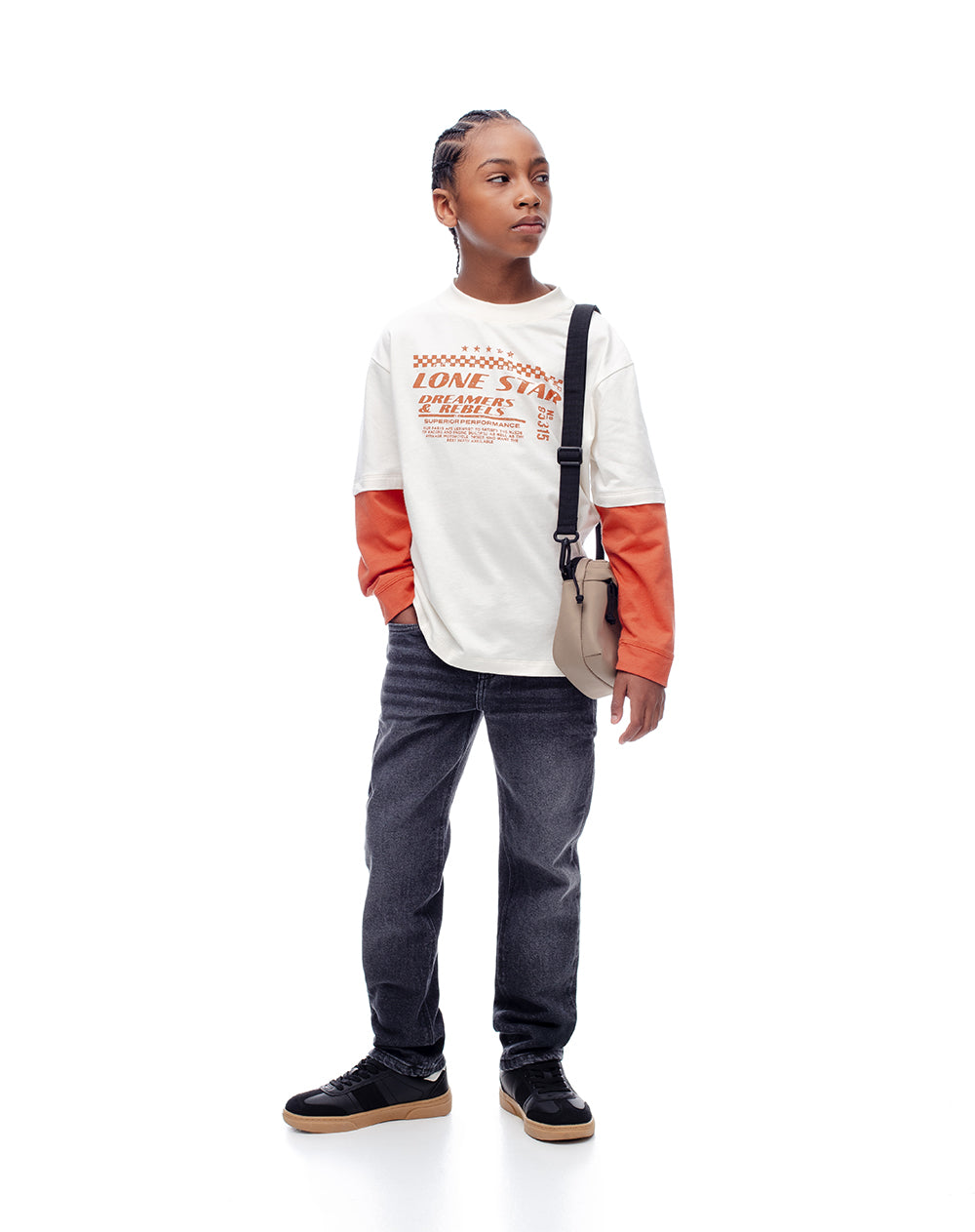 Camibuzo regular algodón vainilla estampado niño