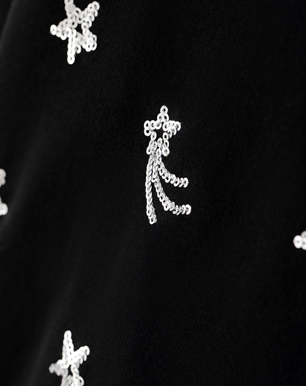 Camiseta regular algodón negra niña