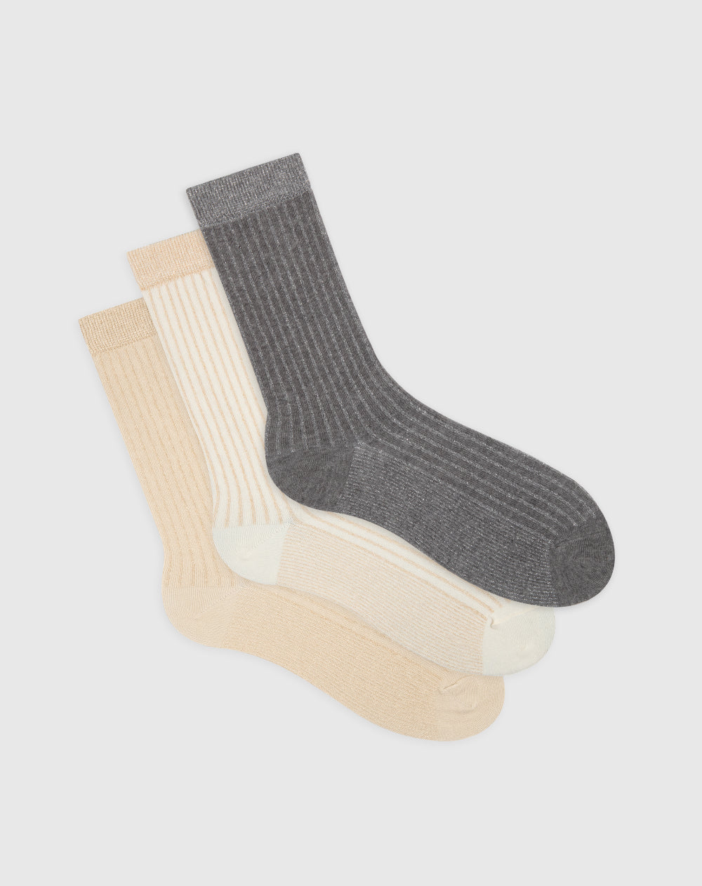 Medias para mujer largas algodón pack x3unds surtidas