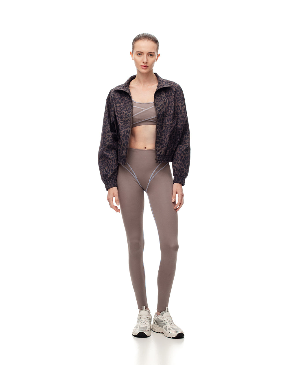 Legging tiro alto cafe