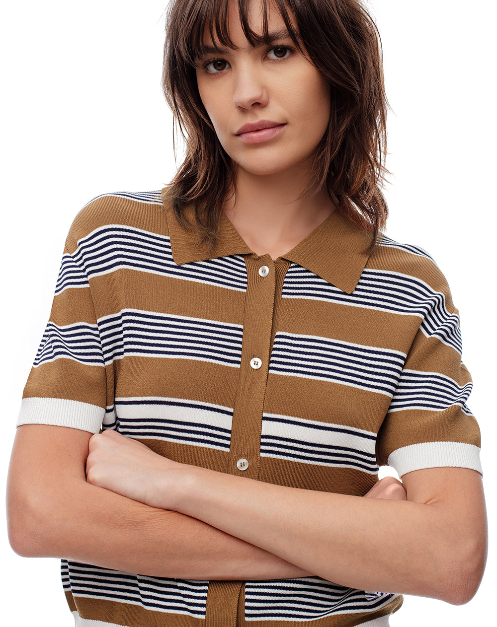 Polo regular fit rayas azules