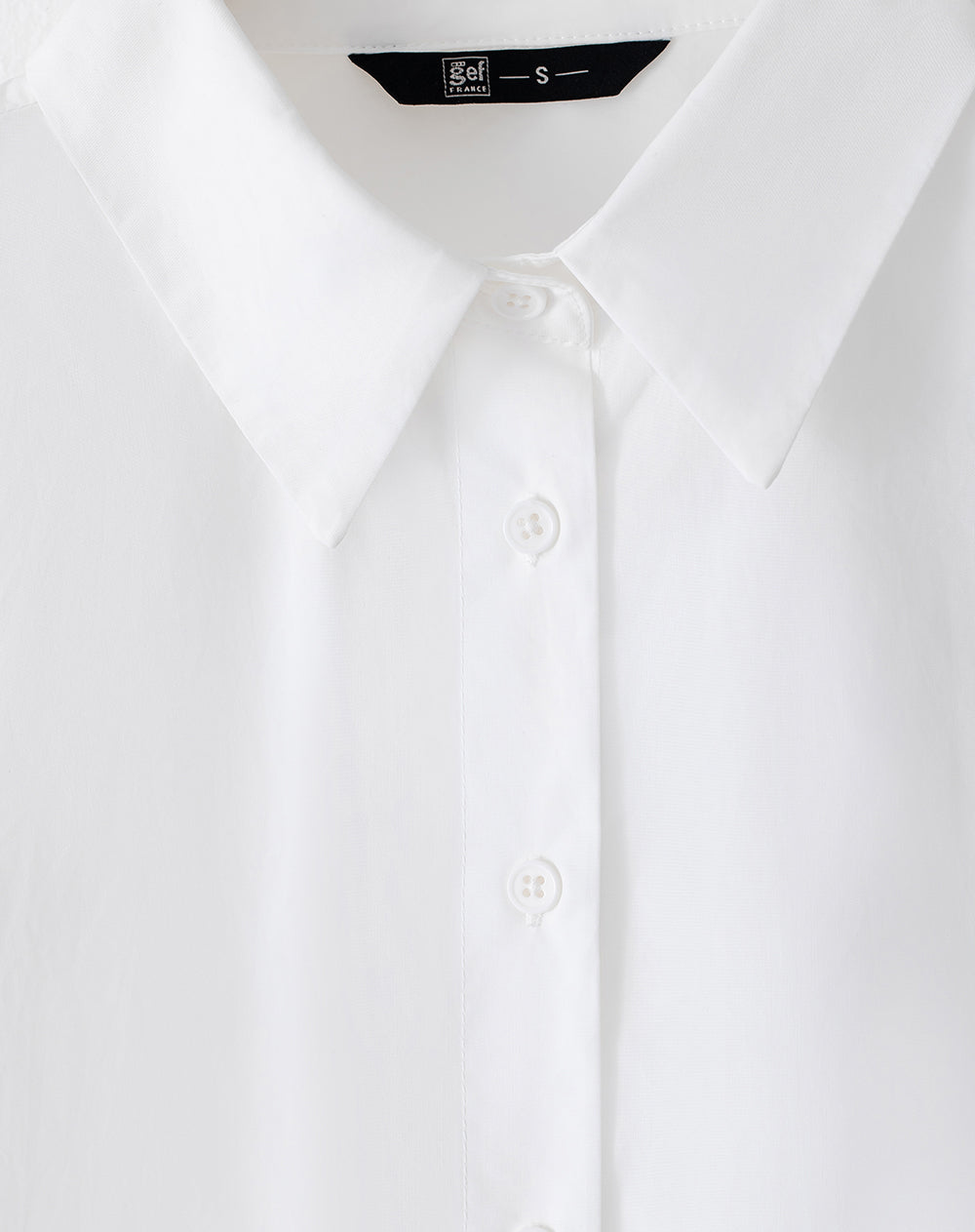 Camisa oversized fit manga larga blanca