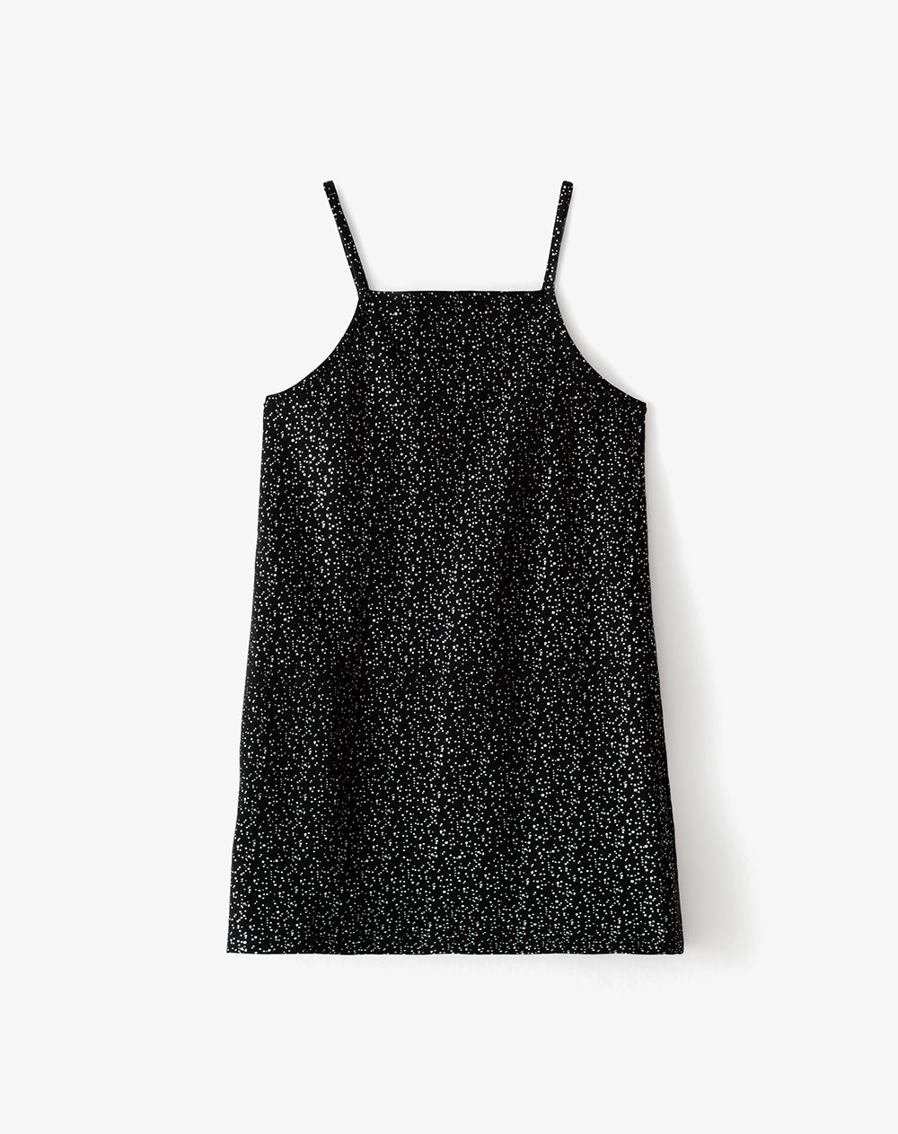 Conjunto vestido + camibuzo negro brillos niña