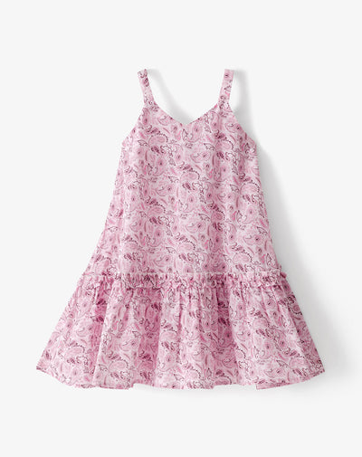 Vestido corto rosado estampado