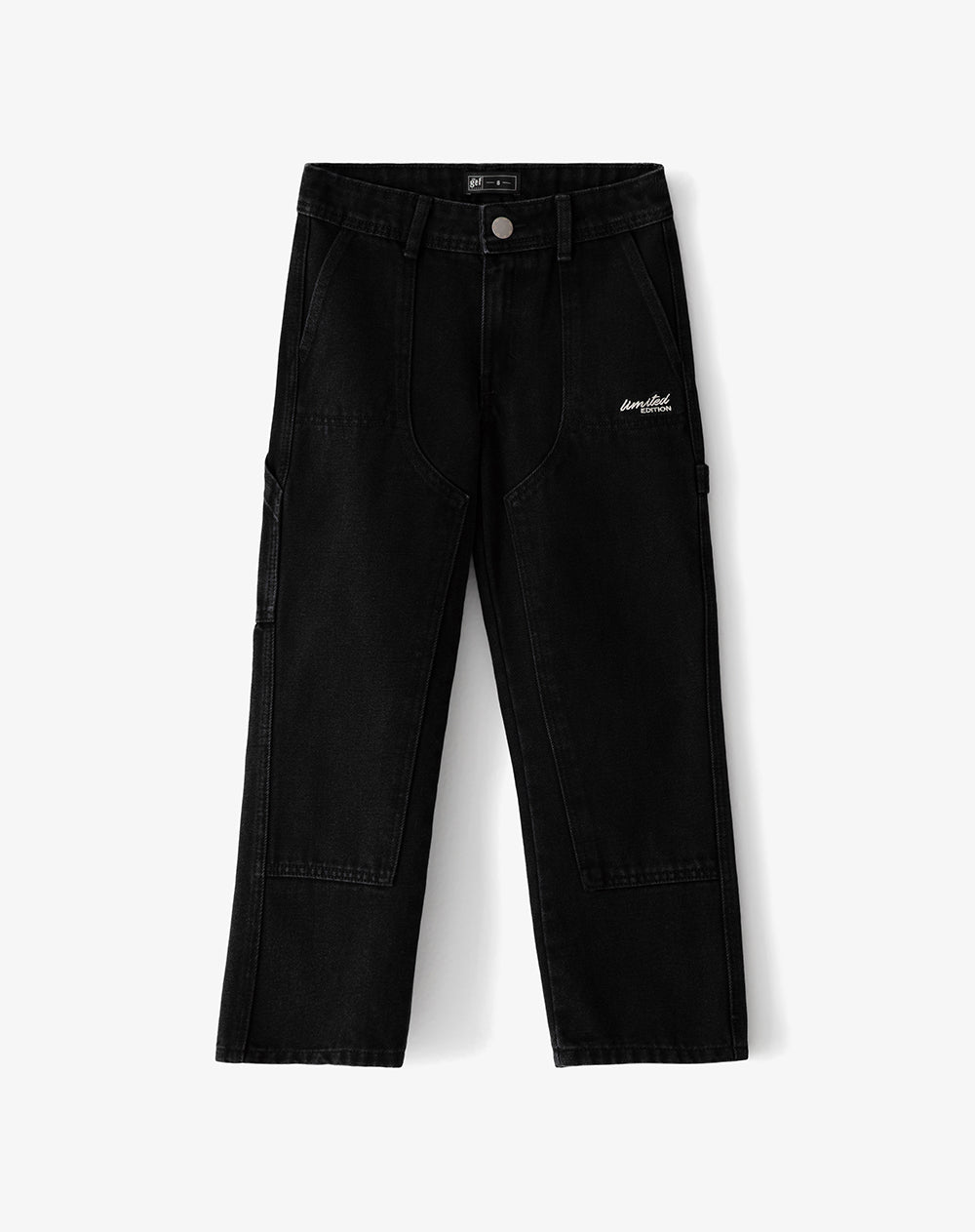 Jean recto algodón negro niño