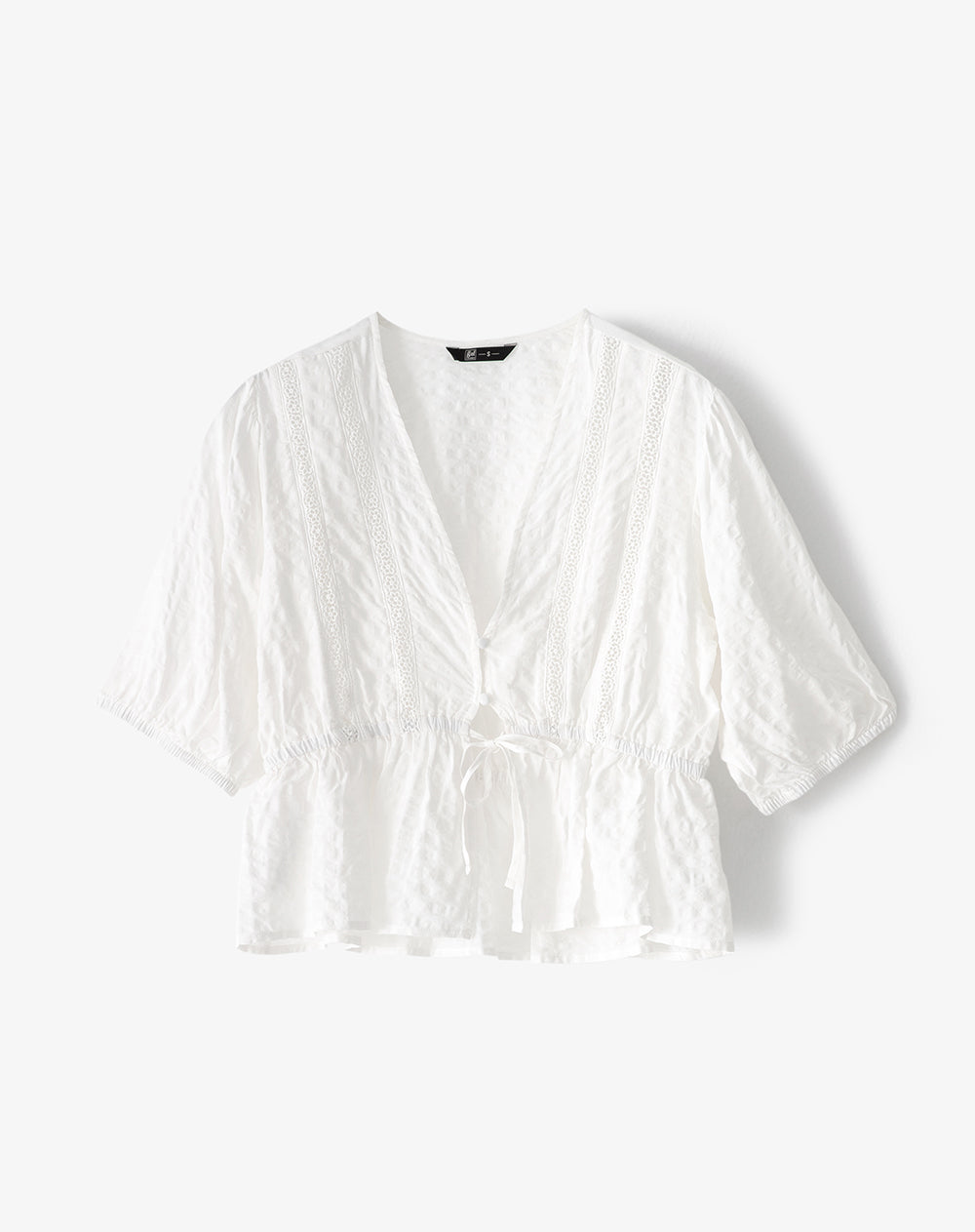 Camisa loose fit manga corta blanca