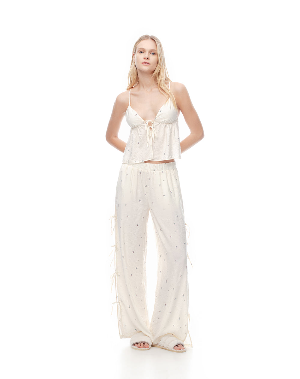 Camisa de pijama mujer anudada estampada