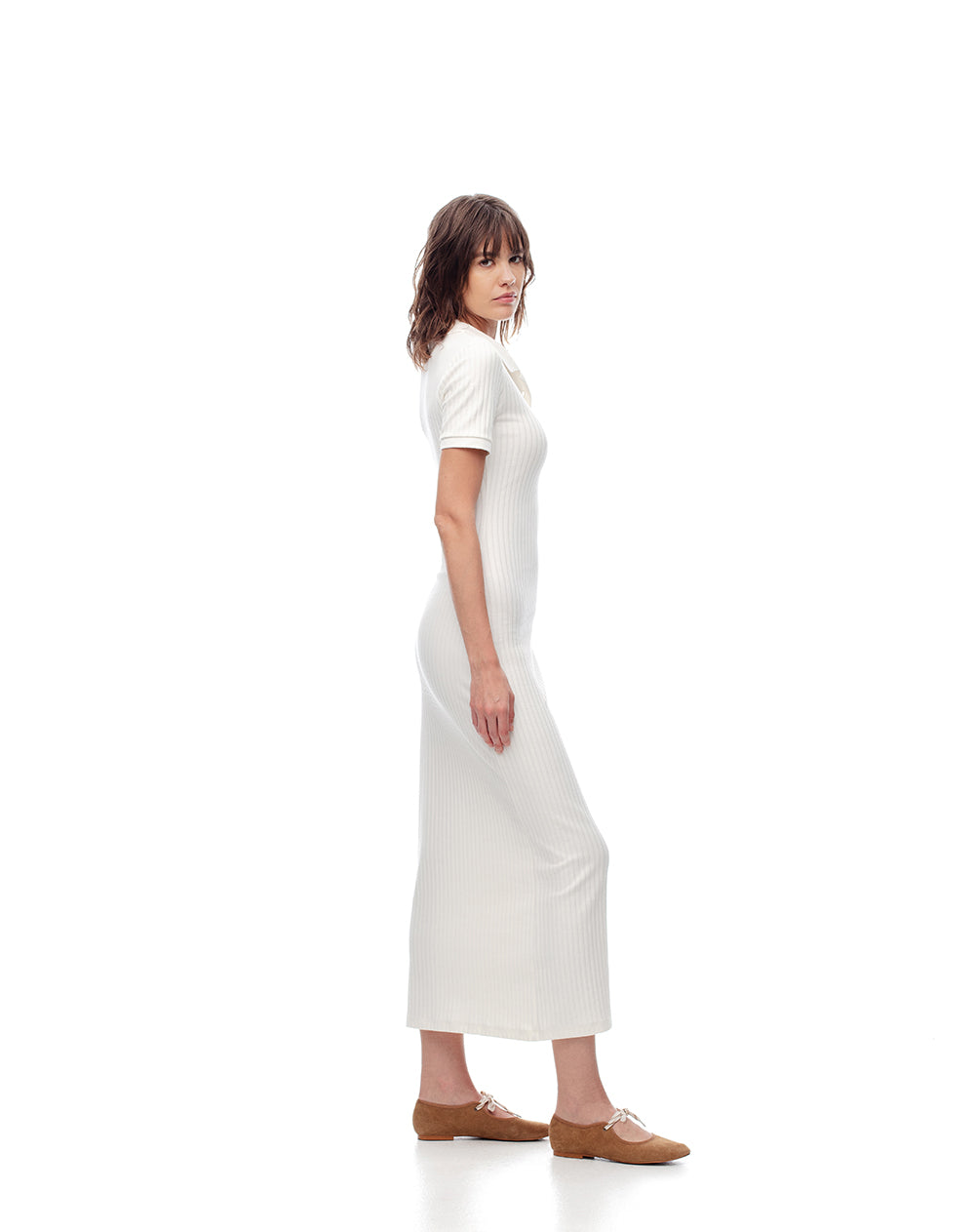 Vestido largo crudo