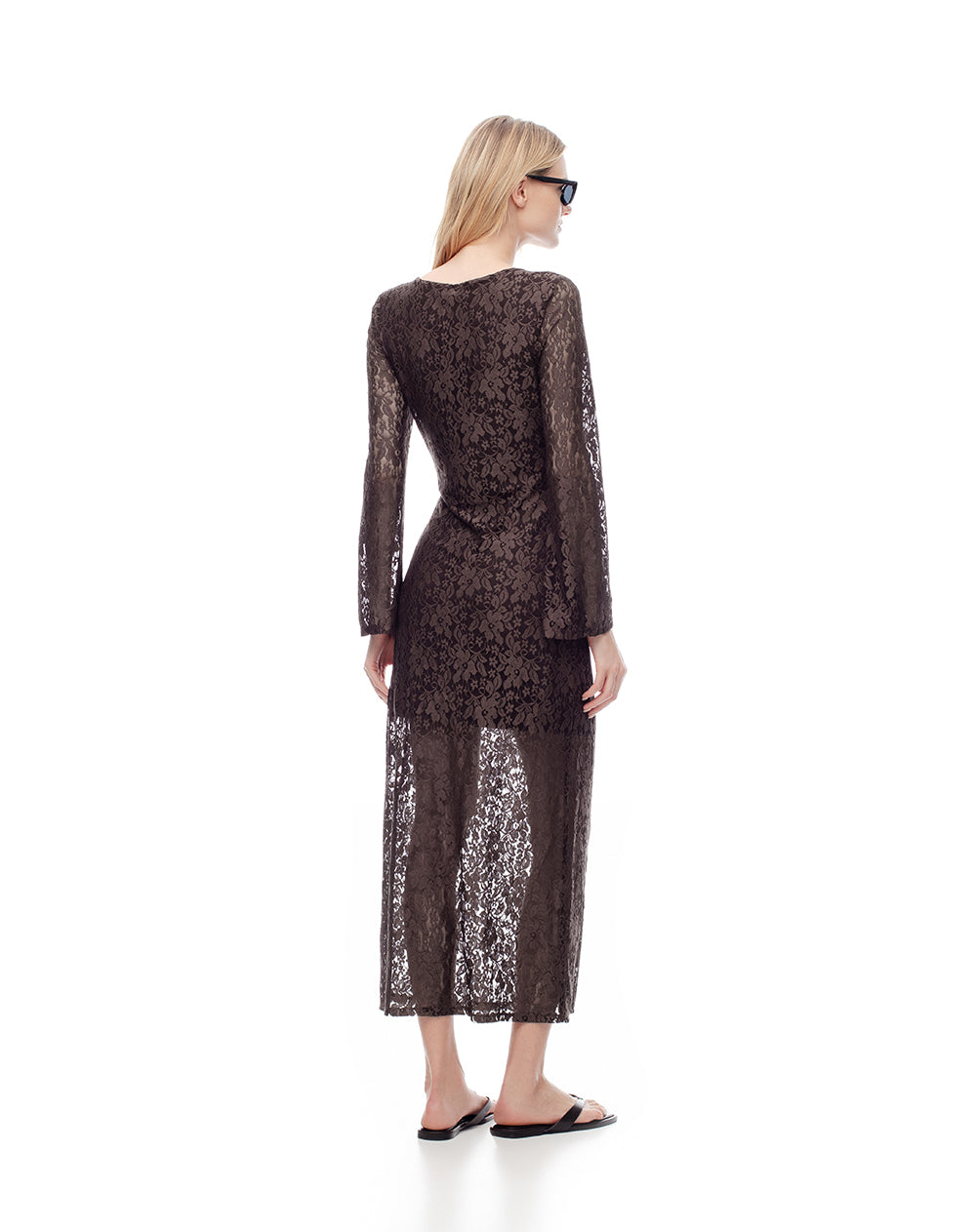 Vestido largo chocolate